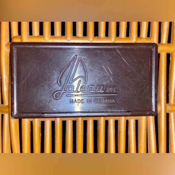 3/55$ Vintage Wicker Jaleau orange plastic fish basket made in Canada - Picture 14 of 15